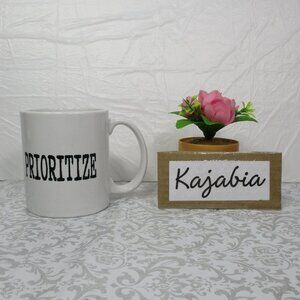 PRIORITIZE White Mug